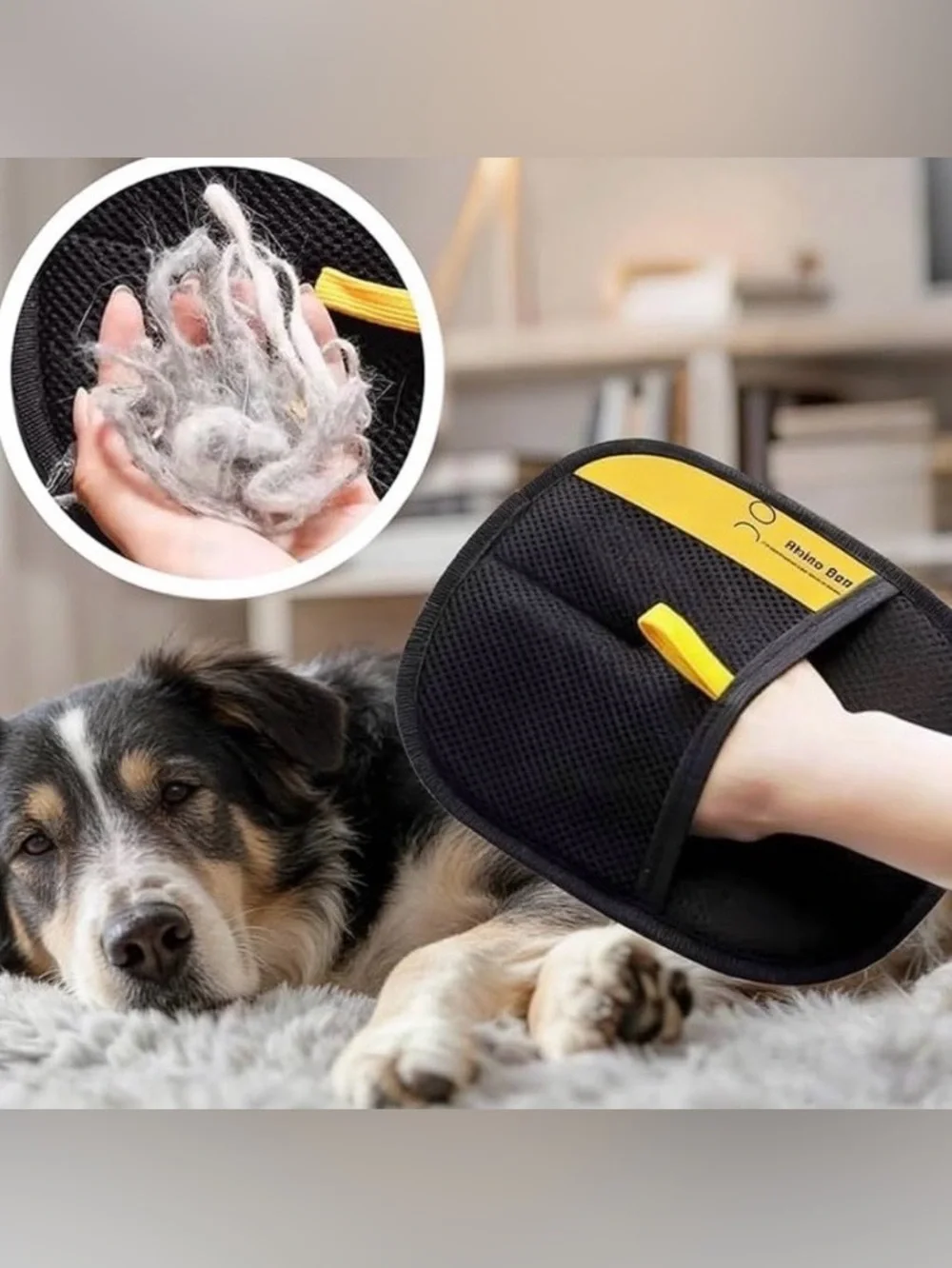 💞 New Black Pet Puppy Dog & Cat Hair Removal Glove